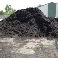 One of two bulk mulches sold at Adams Nursery & Landscaping in Paragould, AR.  This black mulch is sold by the 1/2 cu yd scoop.  
